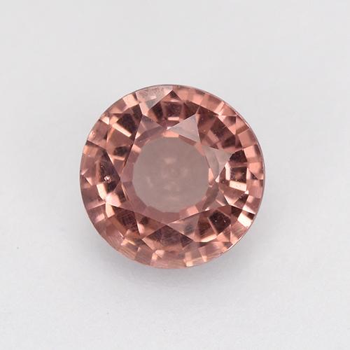 0.64캐럿 천연 핑크빛 로즈 말레이 가넷, 라운드 컷, 5.09 mm, VS