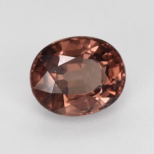 1.31캐럿 천연 딥 와인 레드 말레이 가넷, 타원형 컷, 6.7×5.6 mm, VS