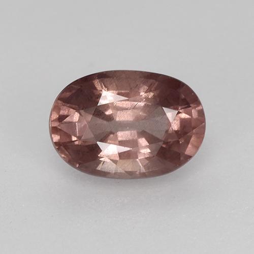0.69캐럿 천연 미디엄 핑크 말레이 가넷, 타원형 컷, 6.1×4.2 mm, VS