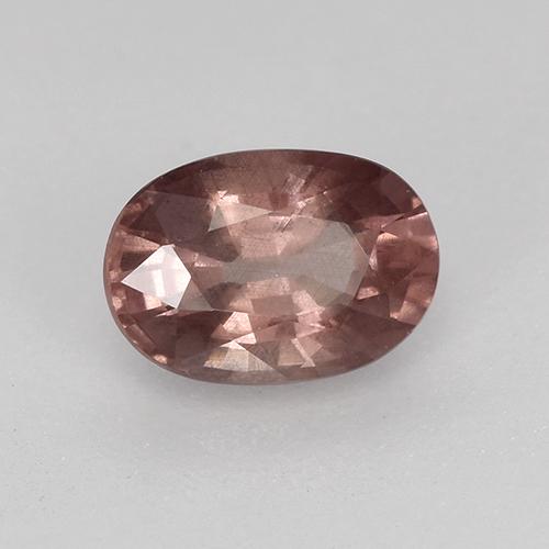 0.69캐럿 천연 미디엄 핑크 말레이 가넷, 타원형 컷, 6.1×4.2 mm, VS