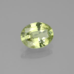 1.25캐럿 천연 노란빛 그린 말리 가넷, 타원형 컷, 8×6.1 mm, VS