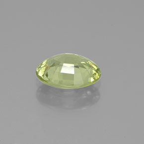 1.25캐럿 천연 노란빛 그린 말리 가넷, 타원형 컷, 8×6.1 mm, VS