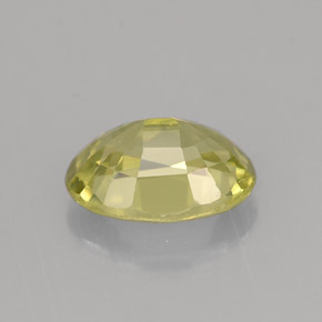 1.33캐럿 천연 노란빛 그린 말리 가넷, 타원형 컷, 7.8×5.7 mm, VS