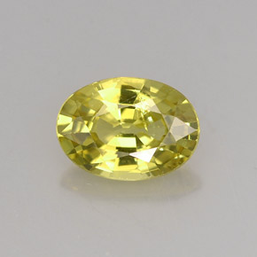 1.41캐럿 천연 녹빛 옐로우 말리 가넷, 타원형 컷, 8.3×6 mm, VS