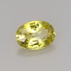 1.41캐럿 천연 녹빛 옐로우 말리 가넷, 타원형 컷, 8.3×6 mm, VS