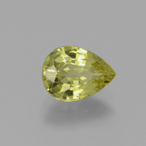 1.04캐럿 천연 녹빛 골든 말리 가넷, 배 모양, 7.5×5.5 mm, VS