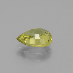 1.04캐럿 천연 녹빛 골든 말리 가넷, 배 모양, 7.5×5.5 mm, VS