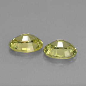 캐럿 천연 노란빛 그린 말리 가넷 보석, 타원형 컷, 7.3×5.6 mm, VVS-VS