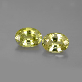 캐럿 천연 노란빛 그린 말리 가넷 보석, 타원형 컷, 7.5×5.7 mm, VS