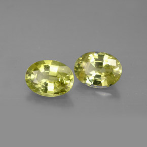 캐럿 천연 노란빛 그린 말리 가넷 보석, 타원형 컷, 7.5×5.7 mm, VS