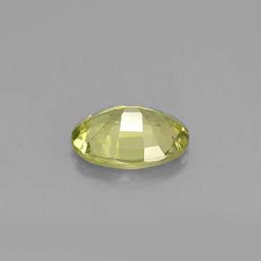 1.01캐럿 천연 노란빛 그린 말리 가넷, 타원형 컷, 7.6×5.5 mm, VVS-VS