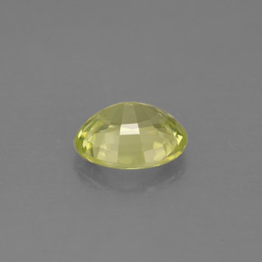 1.27캐럿 천연 노란빛 그린 말리 가넷, 타원형 컷, 7.2×6.1 mm, VVS-VS