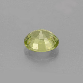 1.24캐럿 천연 노란빛 그린 말리 가넷, 타원형 컷, 6.9×5.9 mm, VVS-VS
