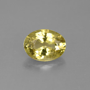 1.45캐럿 천연 노란빛 그린 말리 가넷, 타원형 컷, 8×6 mm, VVS-VS