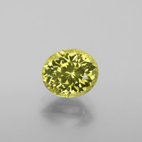 1.38캐럿 천연 골든 그린 말리 가넷, 타원형 컷, 7×6 mm, VVS-VS