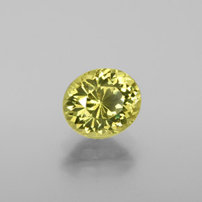 1.38캐럿 천연 골든 그린 말리 가넷, 타원형 컷, 7×6 mm, VVS-VS