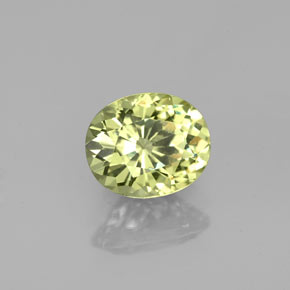 1.23캐럿 천연 골든 그린 말리 가넷, 타원형 컷, 7×5.8 mm, VVS-VS