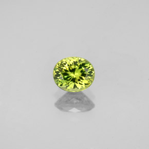 0.79캐럿 천연 골든 그린 말리 가넷, 타원형 컷, 5.9×5 mm, VS