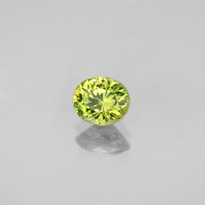 0.79캐럿 천연 골든 그린 말리 가넷, 타원형 컷, 5.9×5 mm, VS