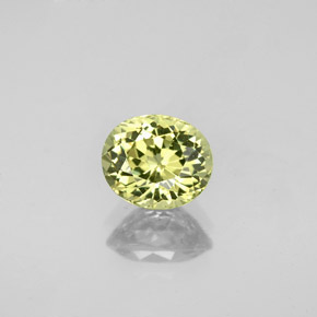 1.51캐럿 천연 골든 그린 말리 가넷, 타원형 컷, 7.2×6.1 mm, VS