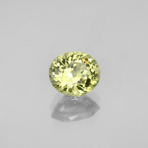 1.51캐럿 천연 골든 그린 말리 가넷, 타원형 컷, 7.2×6.1 mm, VS