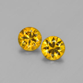 캐럿 천연 녹황색 말리 가넷 보석, 라운드 컷, VVS-VS