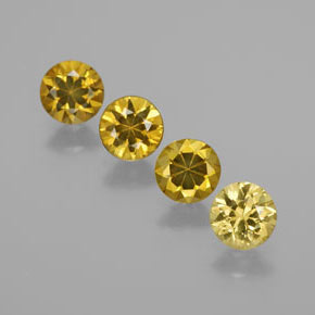 캐럿 천연 골든 그린 말리 가넷 보석, 라운드 컷, VVS-VS