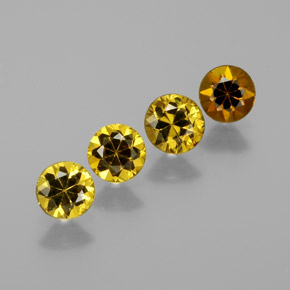 캐럿 천연 골든 그린 말리 가넷 보석, 라운드 컷, VVS-VS