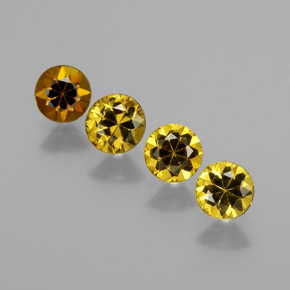 캐럿 천연 골든 그린 말리 가넷 보석, 라운드 컷, VVS-VS