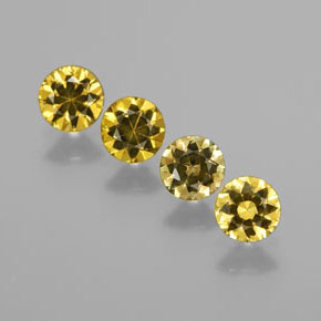 캐럿 천연 골든 그린 말리 가넷 보석, 라운드 컷, VVS