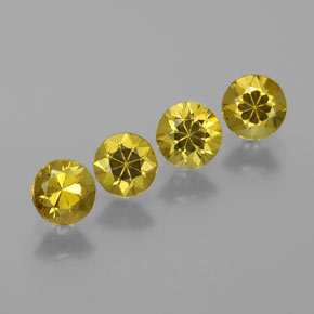 캐럿 천연 골든 그린 말리 가넷 보석, 라운드 컷, VVS