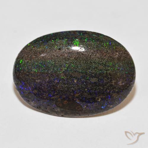 24.47ct 자연스러운 다색 매트릭스 오팔, 타원형, 불투명체