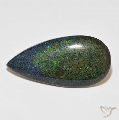 31.16ct 자연스러운 다색 매트릭스 오팔, 배 모양, 불투명체