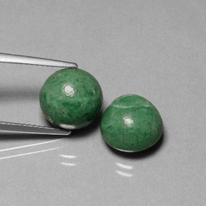 캐럿 천연 그린 마우싯싯 보석, 라운드 컷, 10.28 mm, 불투명체