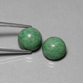 캐럿 천연 그린 마우싯싯 보석, 라운드 컷, 9.76 mm, 불투명체