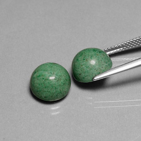캐럿 천연 그린 마우싯싯 보석, 라운드 컷, 9.76 mm, 불투명체