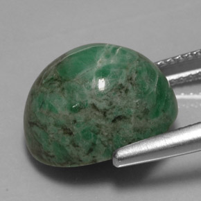 11.79캐럿 천연 그린 마우싯싯, 타원형 컷, 14.2×12.1 mm, 불투명체