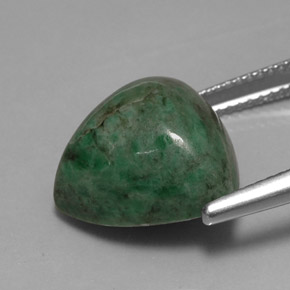 12.52캐럿 천연 그린 마우싯싯, 트릴리언, 14.2×14.1 mm, 불투명체