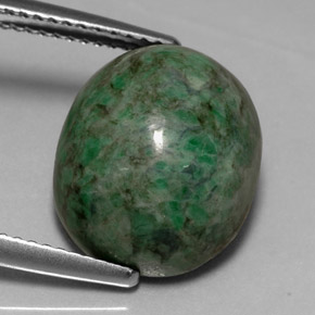 9.84캐럿 천연 그린 마우싯싯, 타원형 컷, 14.1×12 mm, 불투명체