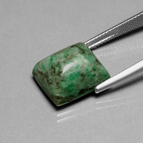 13.00캐럿 천연 그린 마우싯싯, 바게트, 14×11.9 mm, 불투명체