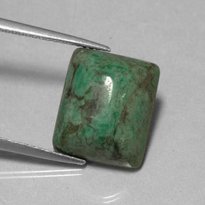 9.99캐럿 천연 그린 마우싯싯, 바게트, 13.7×11.6 mm, 불투명체
