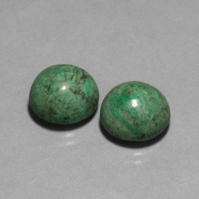 캐럿 천연 그린 마우싯싯 보석, 라운드 컷, 11.57 mm, 불투명체