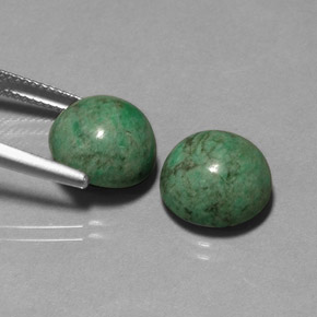 캐럿 천연 그린 마우싯싯 보석, 라운드 컷, 11.57 mm, 불투명체