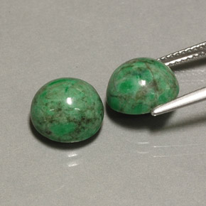 캐럿 천연 그린 마우싯싯 보석, 라운드 컷, 10.01 mm, 불투명체