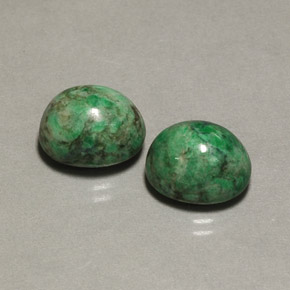 캐럿 천연 그린 마우싯싯 보석, 타원형 컷, 12.1×10 mm, 불투명체