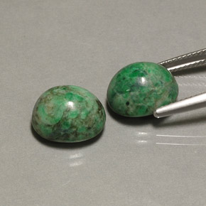 캐럿 천연 그린 마우싯싯 보석, 타원형 컷, 12.1×10 mm, 불투명체