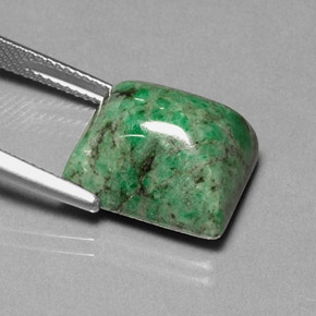 15.19캐럿 천연 그린 마우싯싯, 바게트, 14.6×11.8 mm, 불투명체