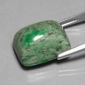 20.95캐럿 천연 그린 마우싯싯, 쿠션 컷, 17×13.8 mm, 불투명체