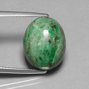 14.02캐럿 천연 그린 마우싯싯, 타원형 컷, 15.8×12.7 mm, 불투명체