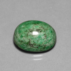 13.55캐럿 천연 그린 마우싯싯, 타원형 컷, 16.2×13.5 mm, 불투명체